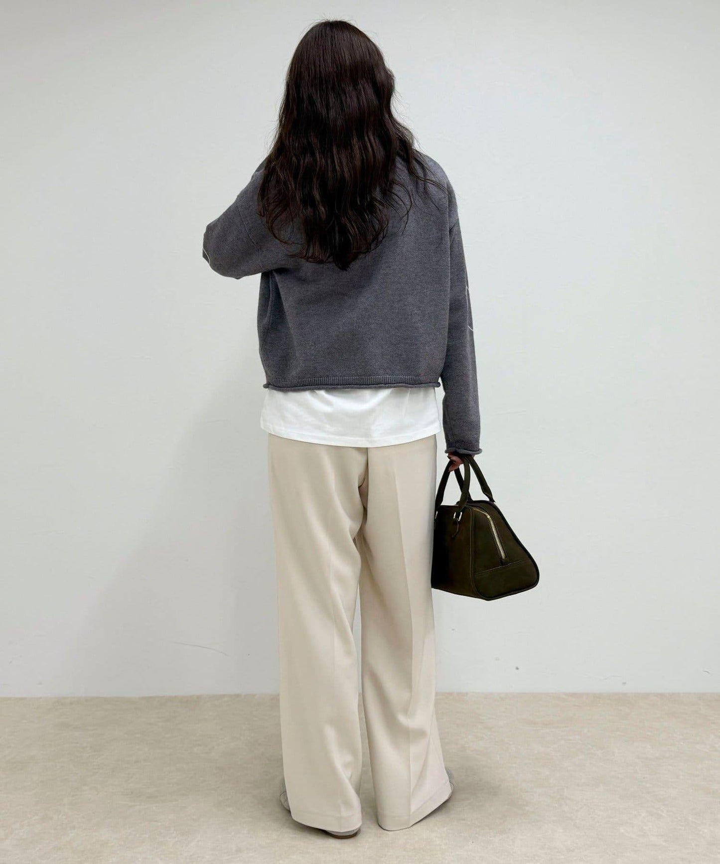 愛心縫線針織套頭衫