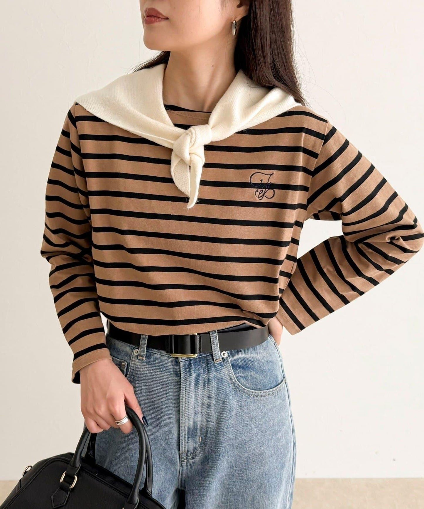 簡約條紋長袖T恤