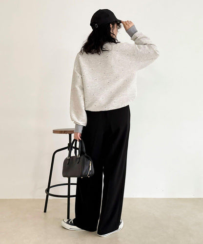 【人氣復刻】愛心刺繡修身衛衣套頭衫