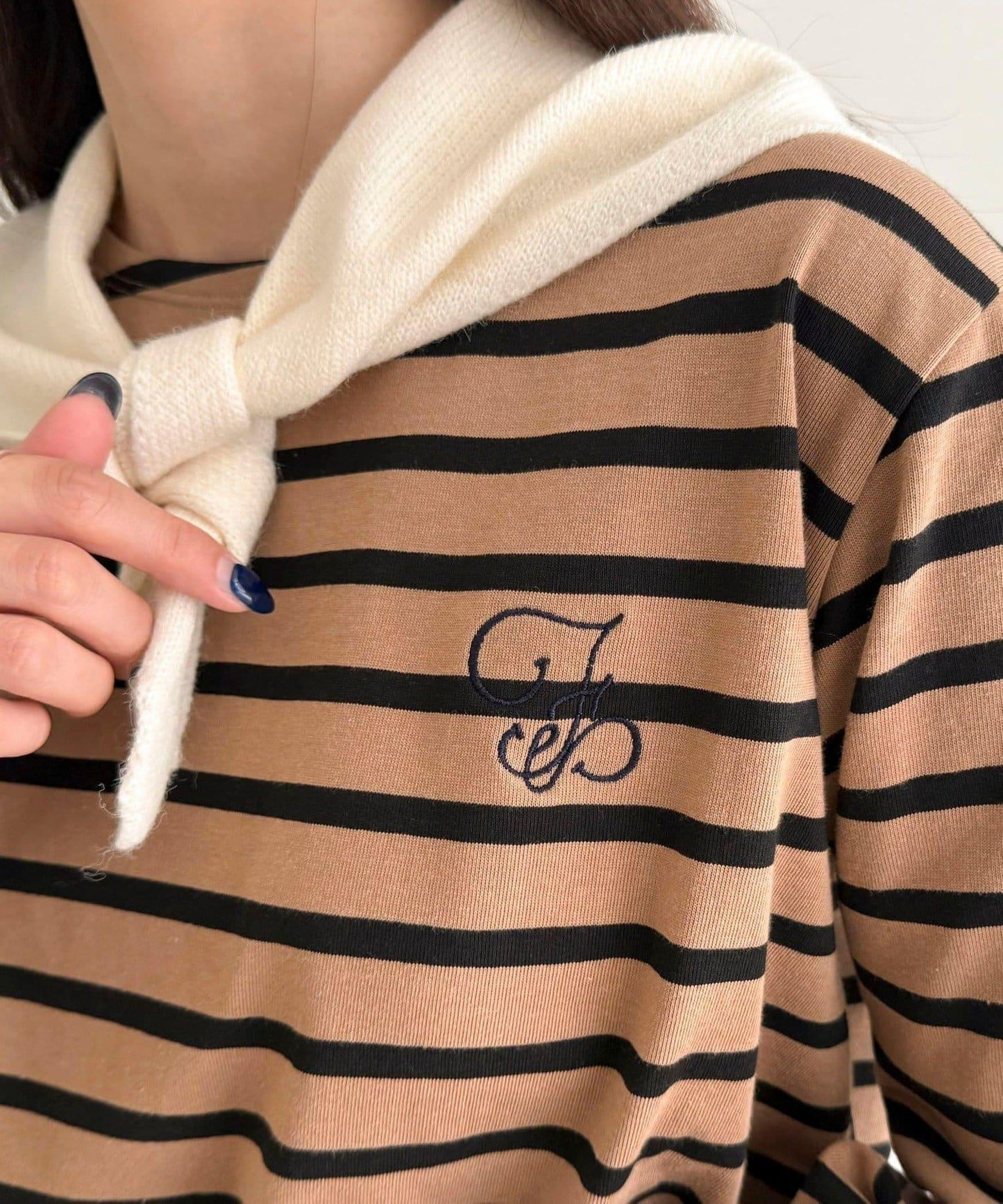 簡約條紋長袖T恤