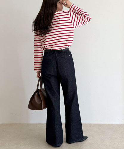 簡約條紋長袖T恤