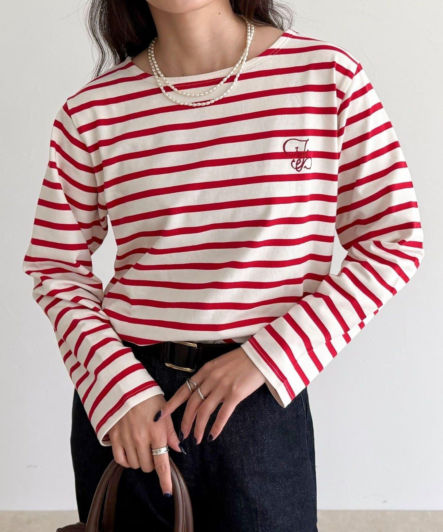 簡約條紋長袖T恤