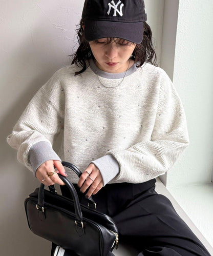 【人氣復刻】愛心刺繡修身衛衣套頭衫