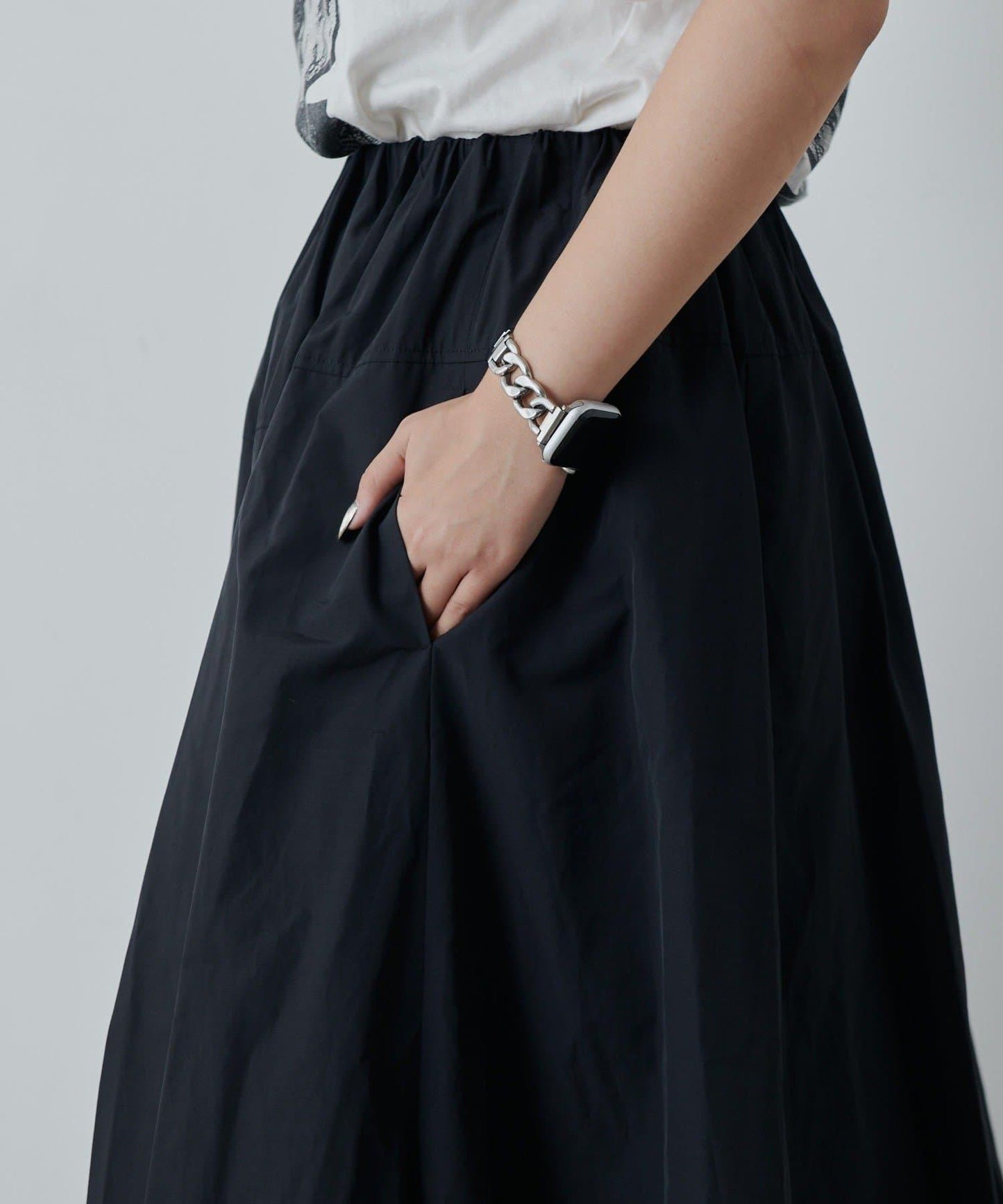 尼龍抽褶泡泡裙