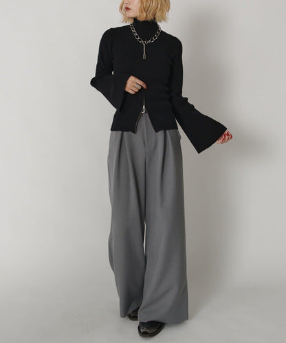 2WAY喇叭袖針織衫