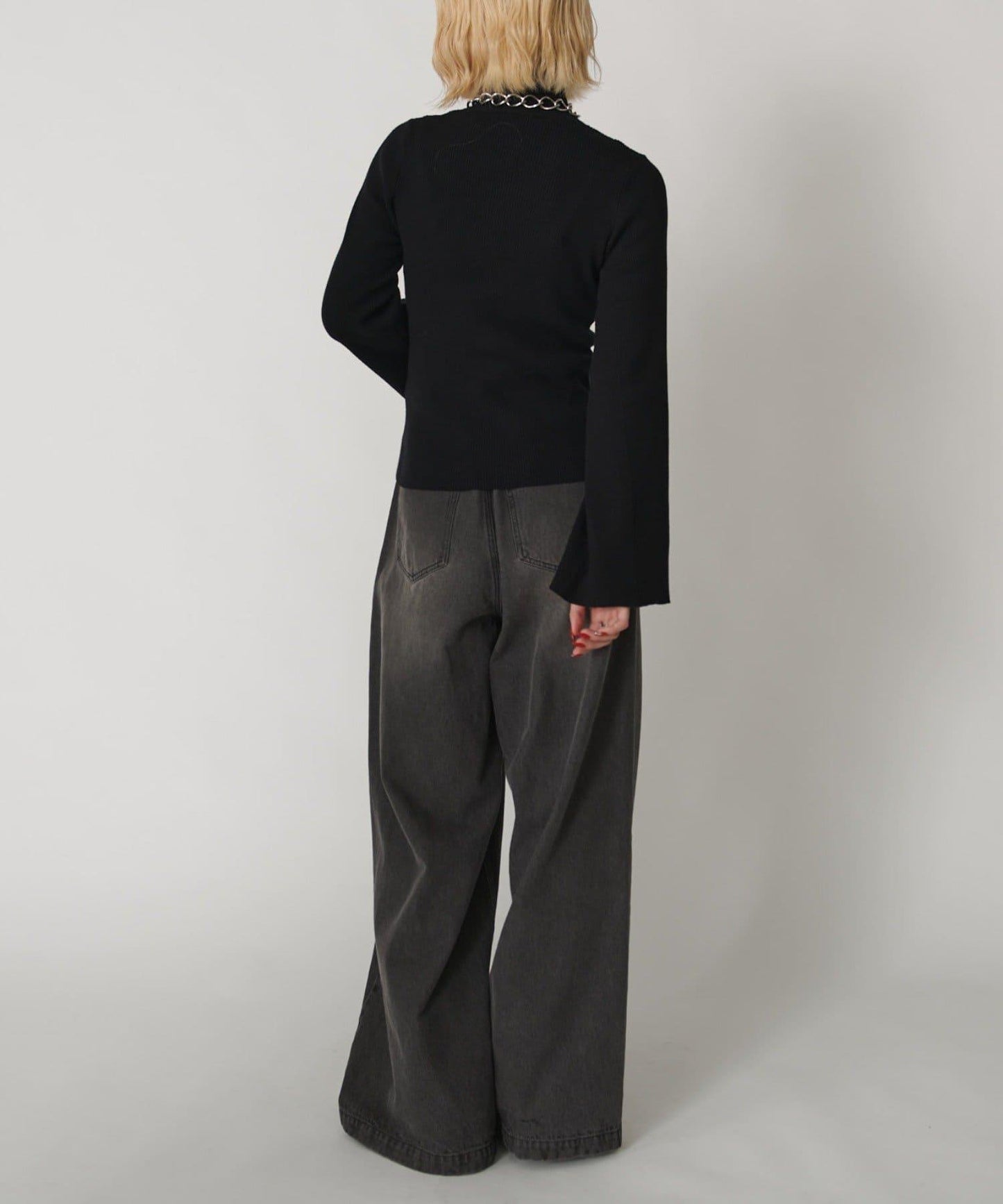 2WAY喇叭袖針織衫