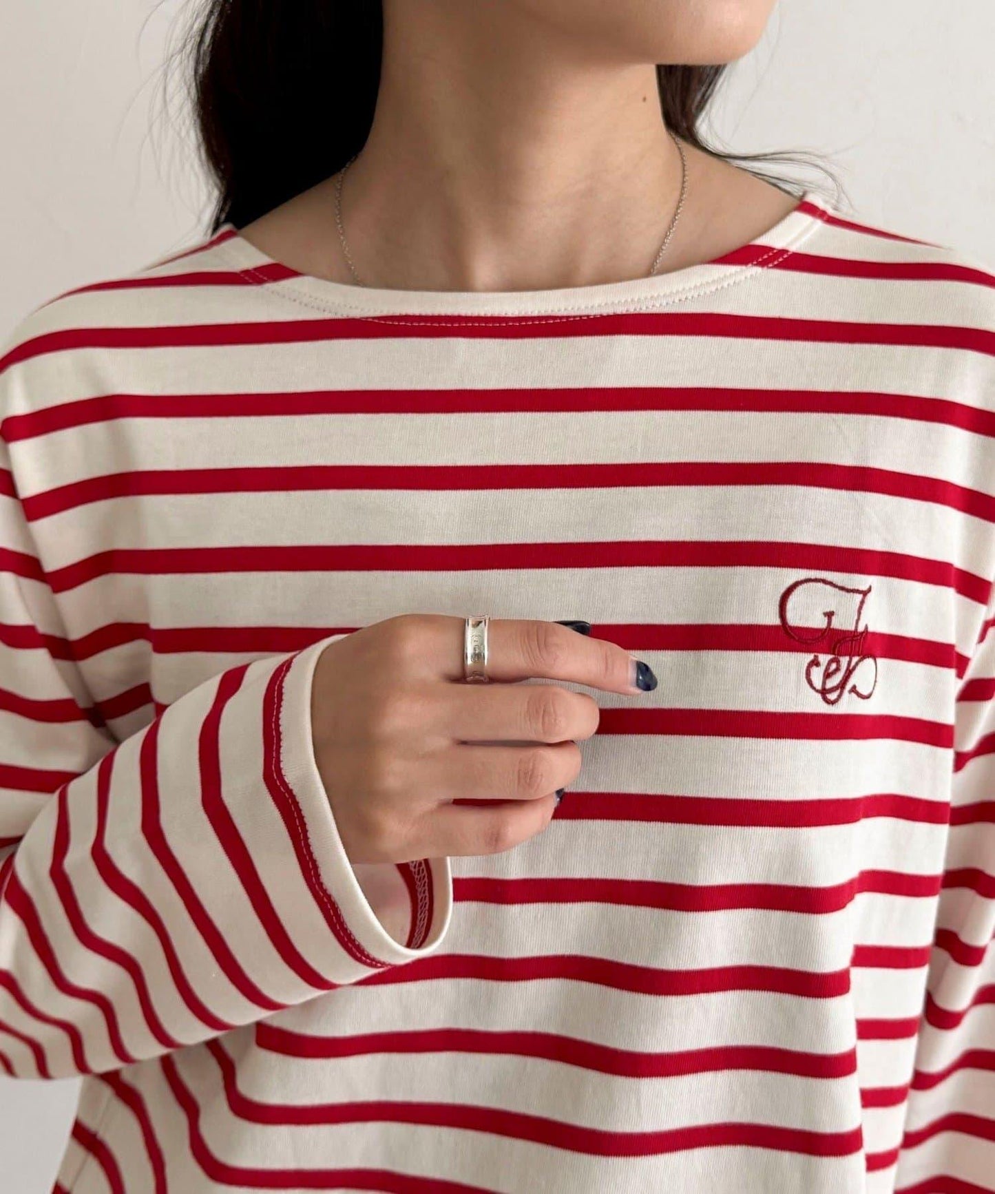 簡約條紋長袖T恤