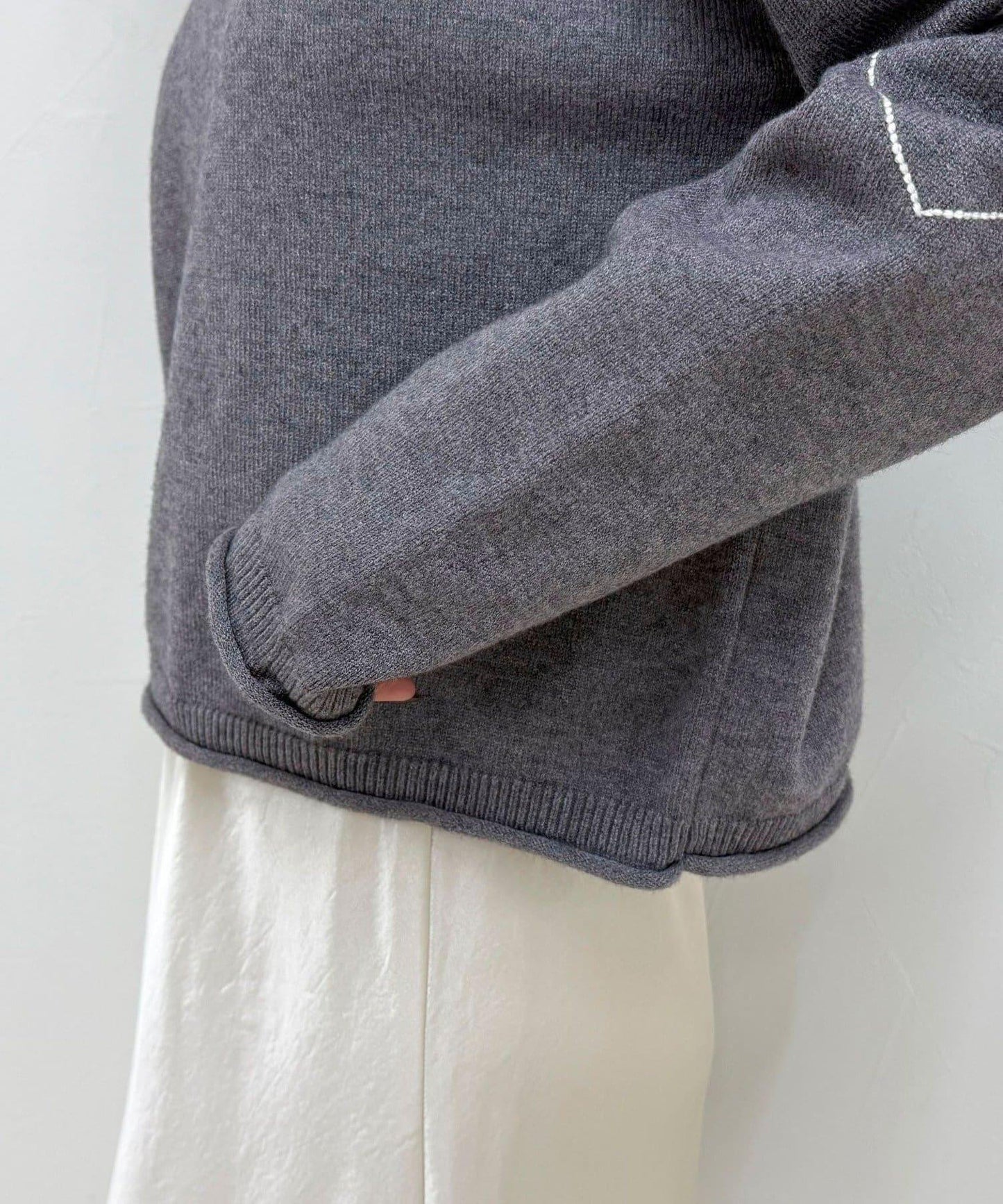 愛心縫線針織套頭衫