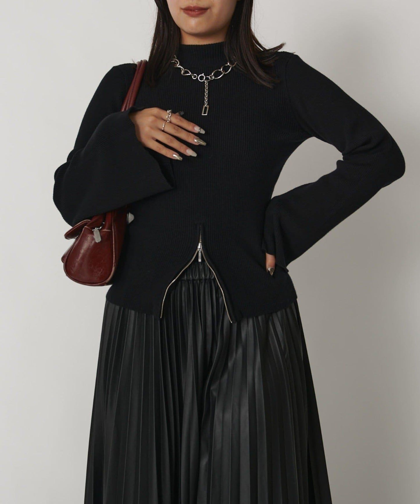 2WAY喇叭袖針織衫