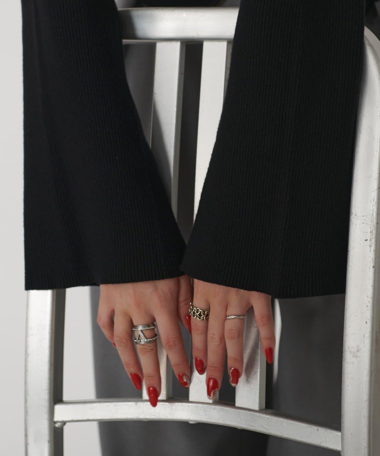 2WAY喇叭袖針織衫