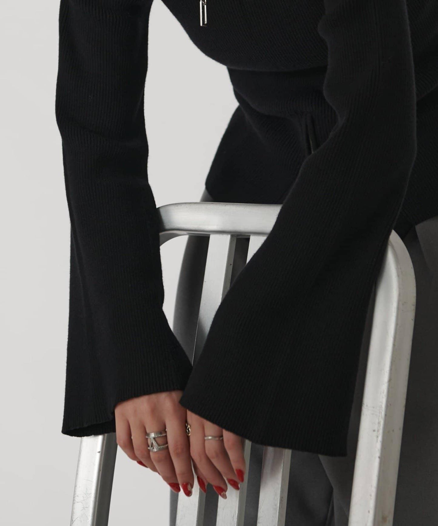 2WAY喇叭袖針織衫