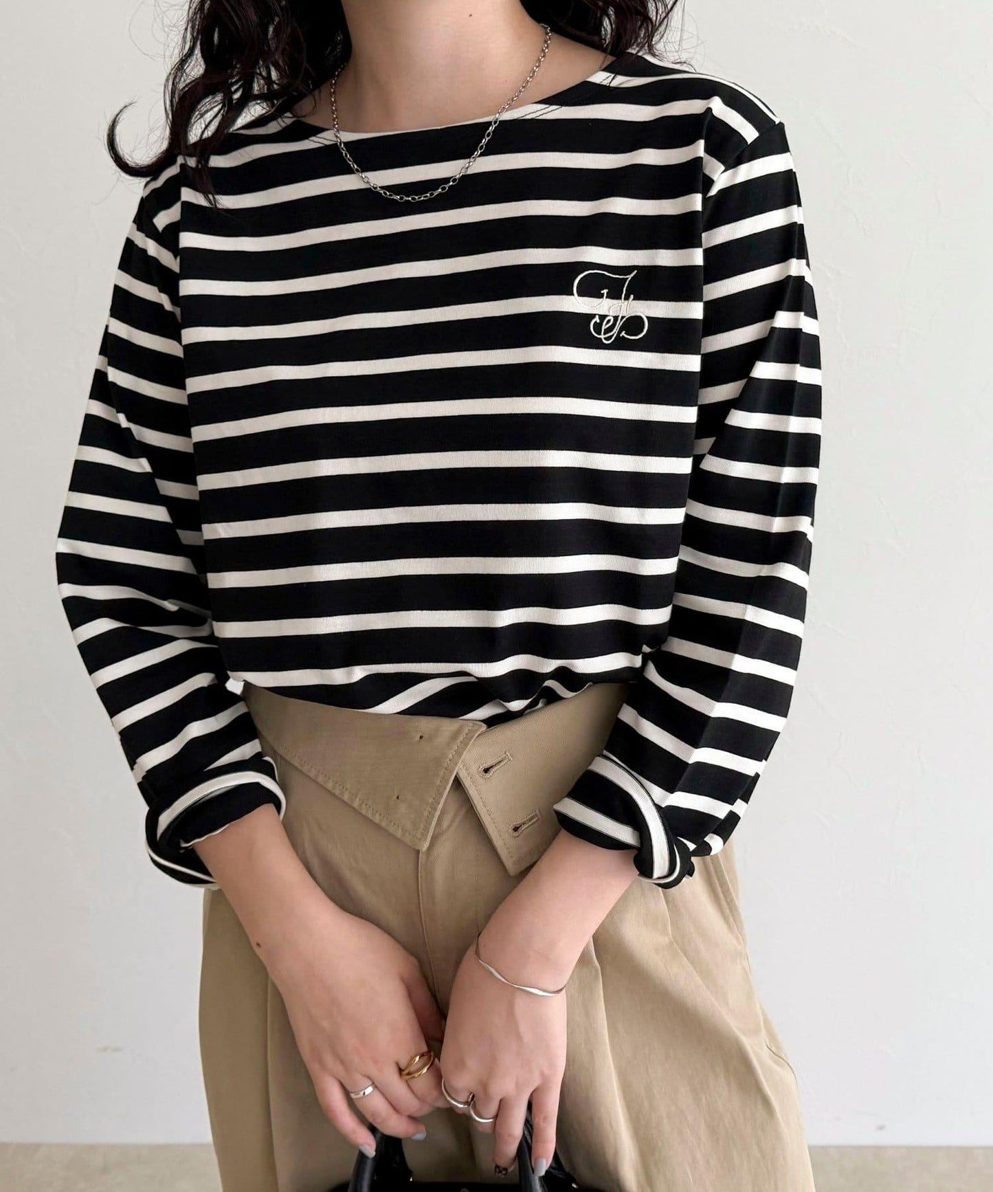 簡約條紋長袖T恤