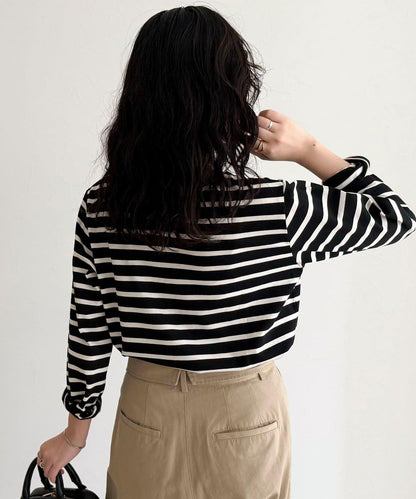 簡約條紋長袖T恤