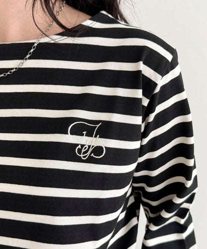 簡約條紋長袖T恤