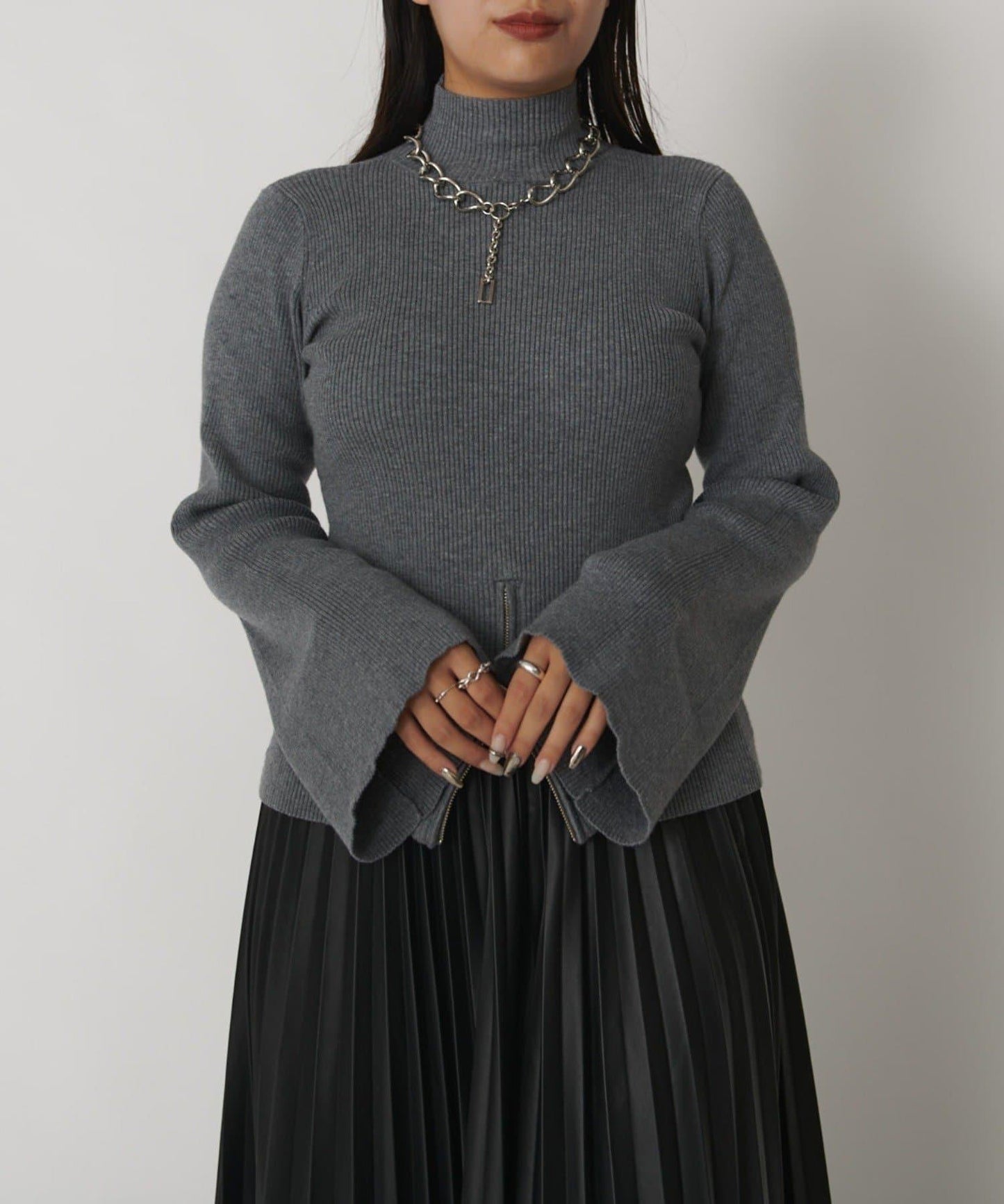 2WAY喇叭袖針織衫