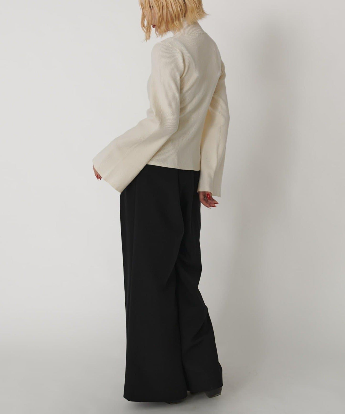 2WAY喇叭袖針織衫