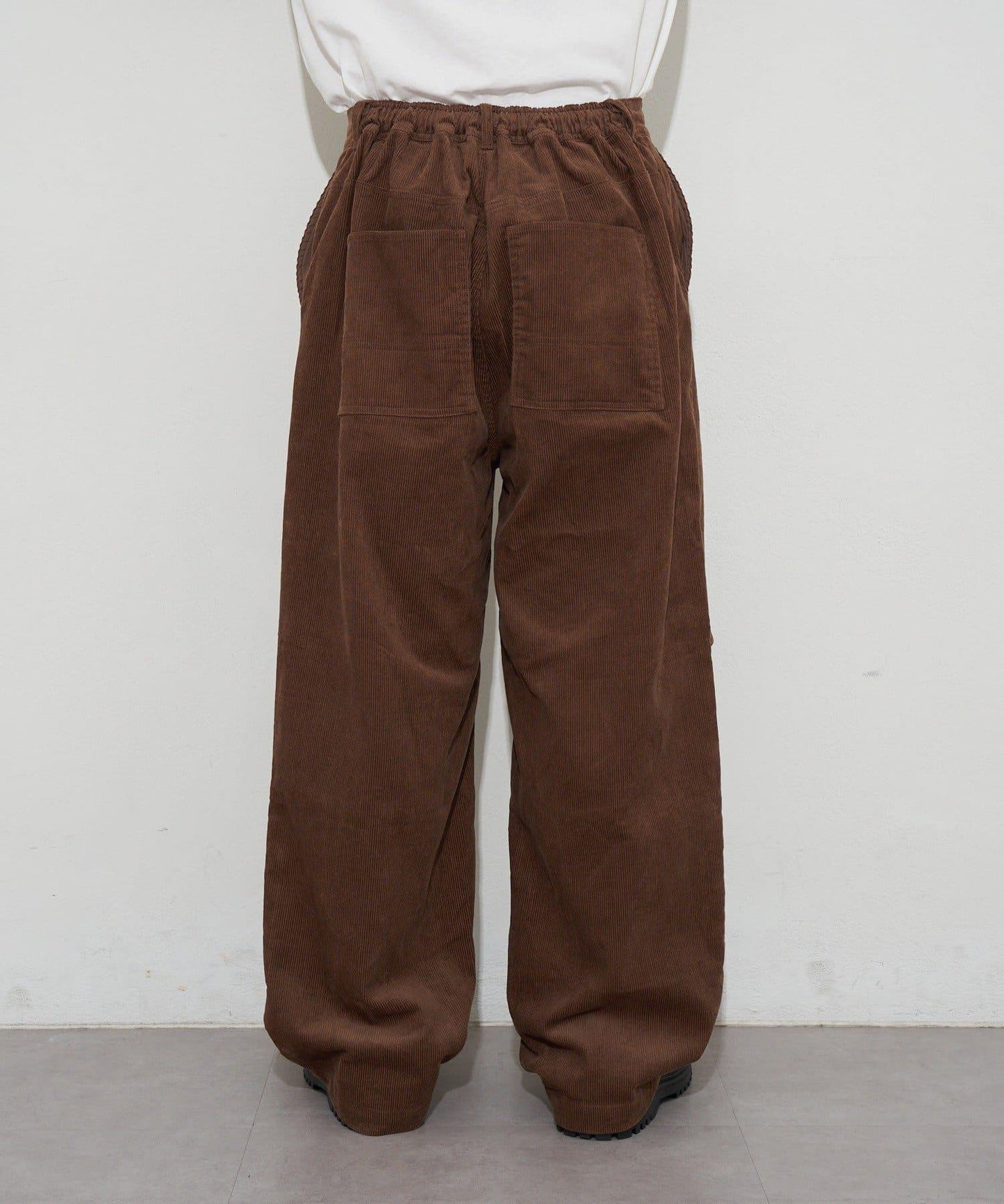 寬鬆燈芯絨闊腿褲