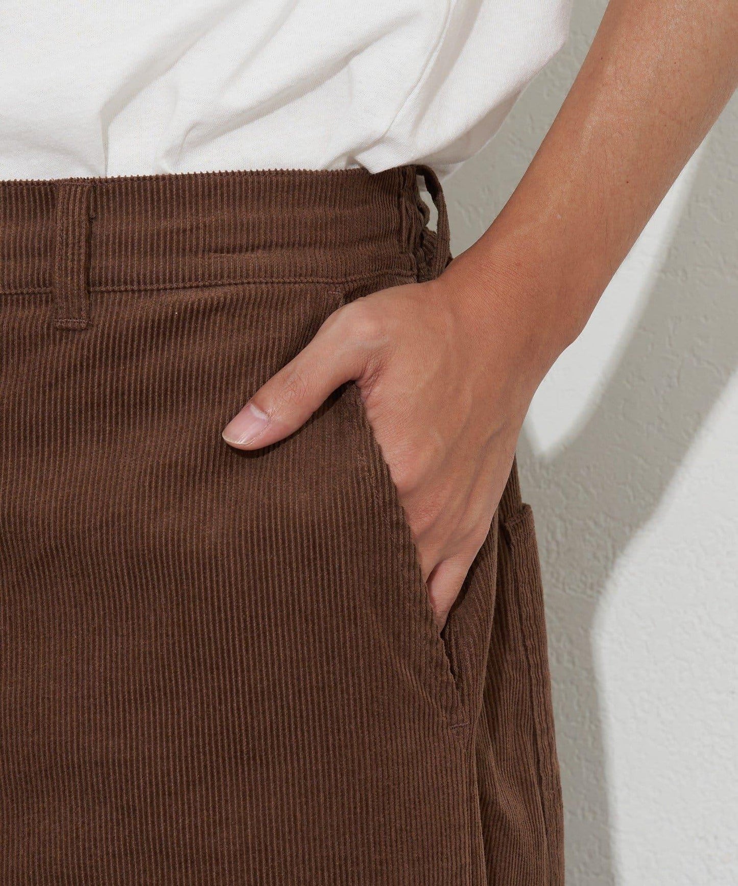 寬鬆燈芯絨闊腿褲