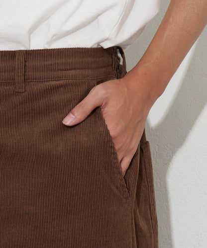 寬鬆燈芯絨闊腿褲