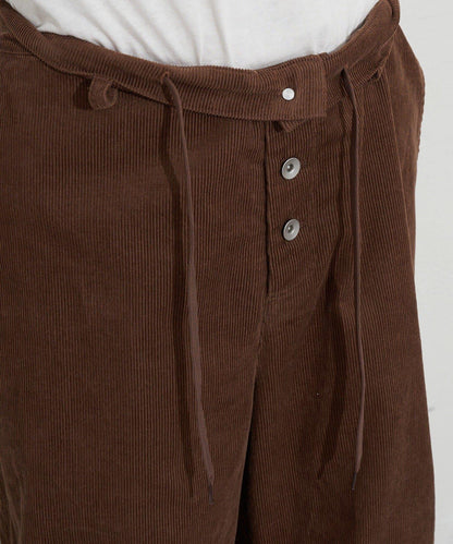 寬鬆燈芯絨闊腿褲