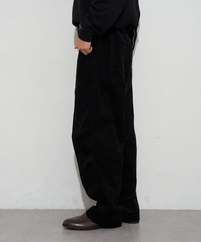 寬鬆燈芯絨闊腿褲