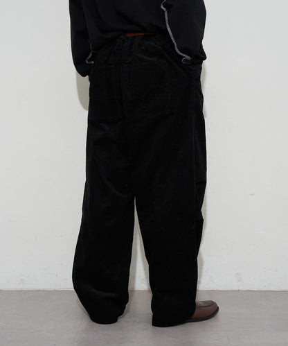 寬鬆燈芯絨闊腿褲