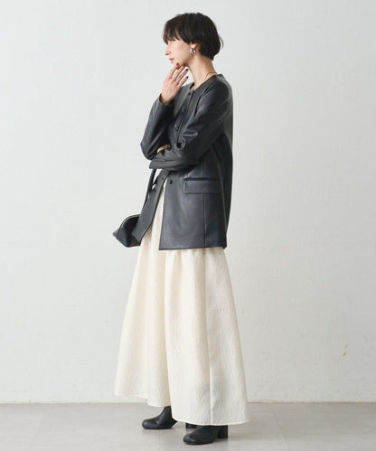 Loungedress 壓紋傘擺 半身裙