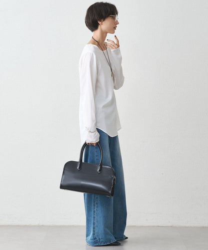 緞面長袖T恤襯衫