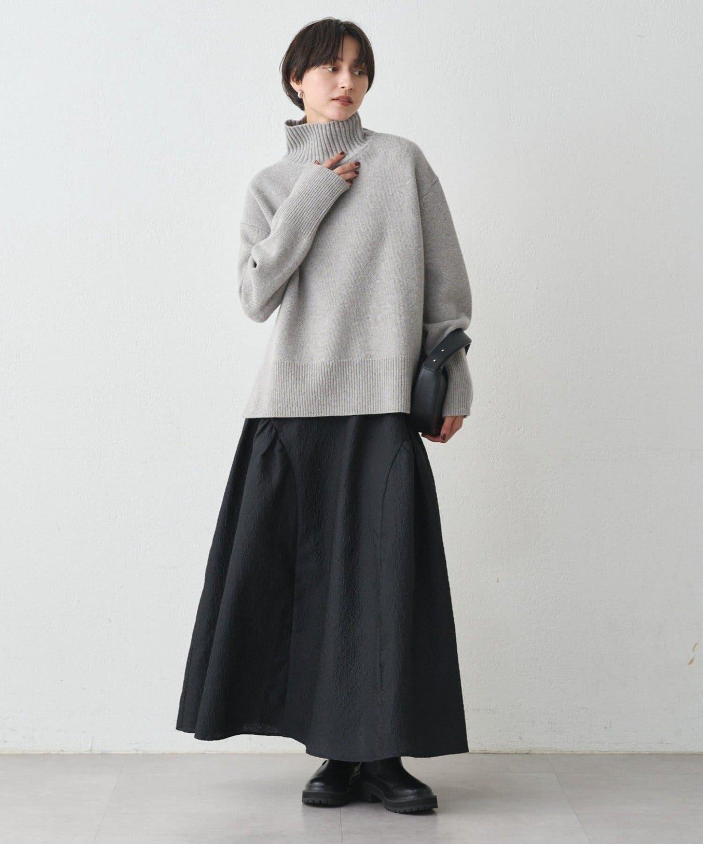 Loungedress 壓紋傘擺 半身裙