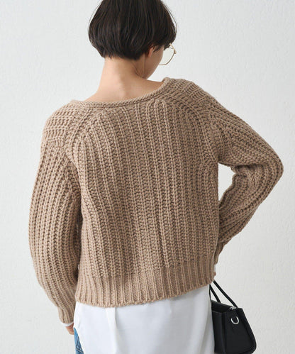 金色紐釦針織開衫