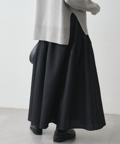 Loungedress 壓紋傘擺 半身裙