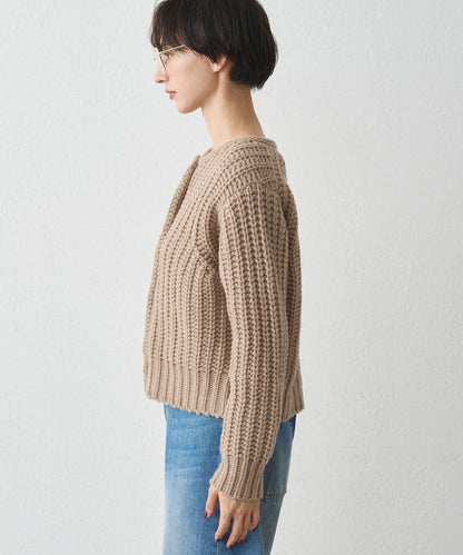 金色紐釦針織開衫