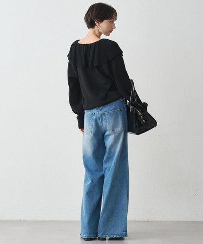 荷葉邊領針織衫