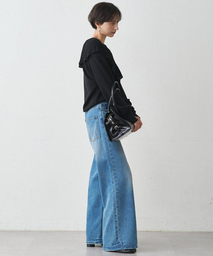 荷葉邊領針織衫