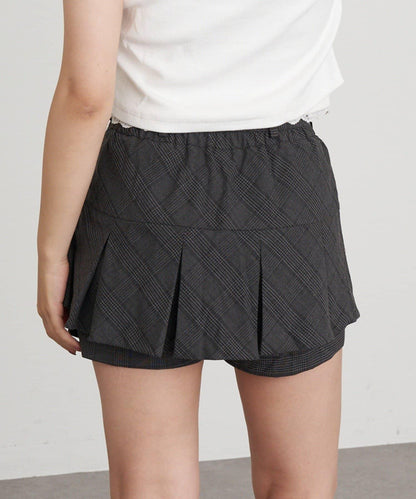 帶腰帶盒褶裙褲