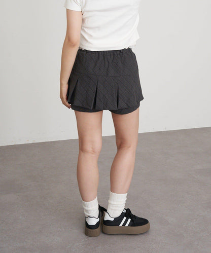 帶腰帶盒褶裙褲