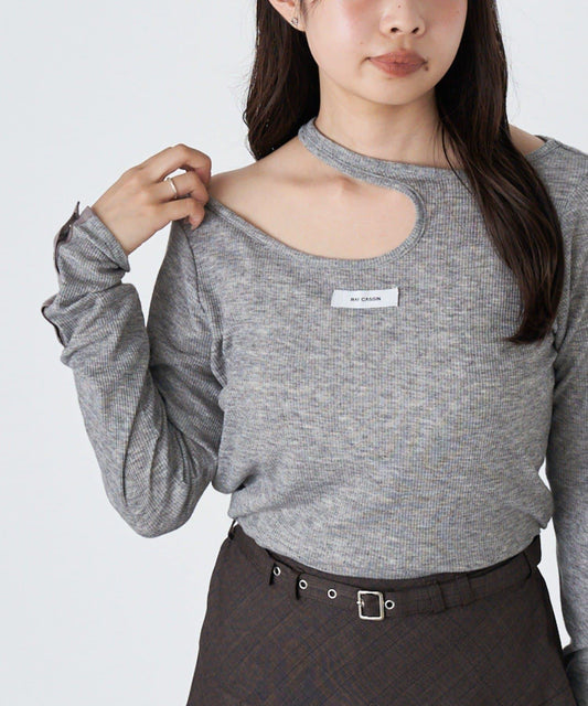 設計感透視長袖T恤