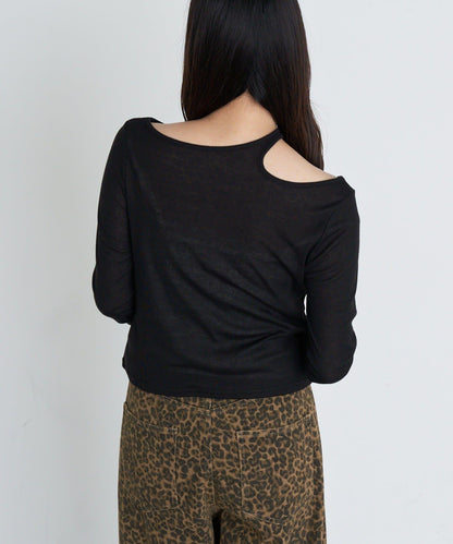 設計感透視長袖T恤