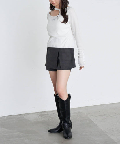 設計感透視長袖T恤