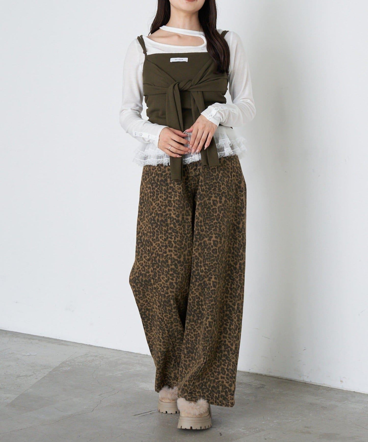 設計感透視長袖T恤