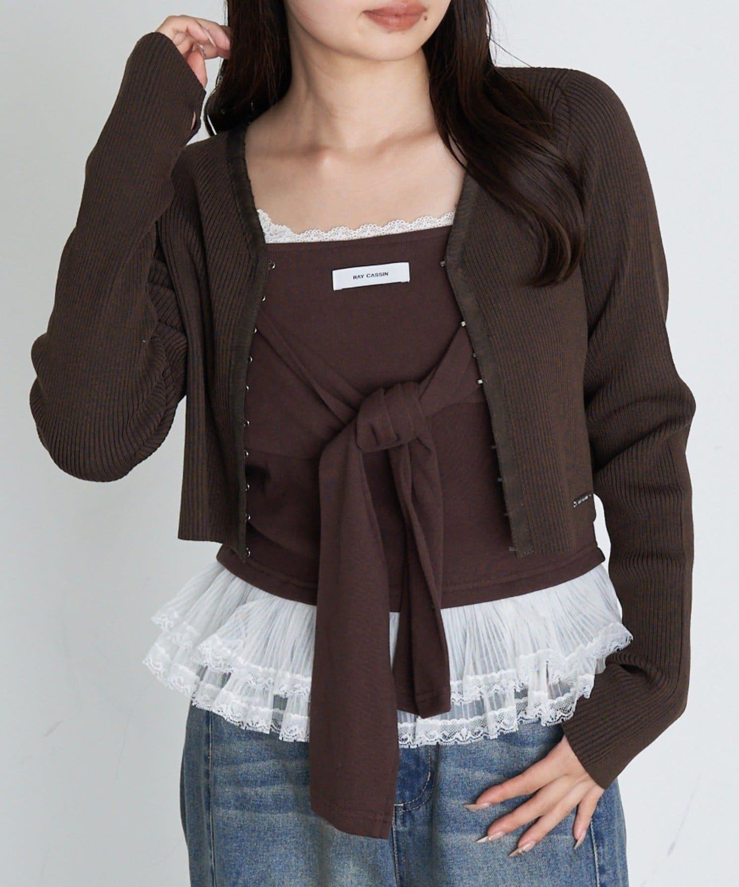 【Ray Cassin】簡約紐釦針織開衫