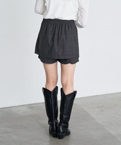 【RAY CASSIN】開衩疊穿半身裙褲