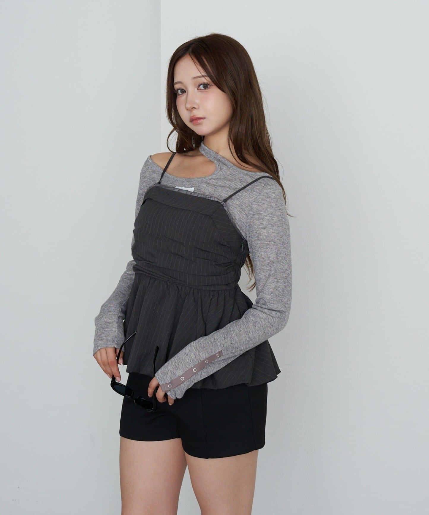 設計感透視長袖T恤