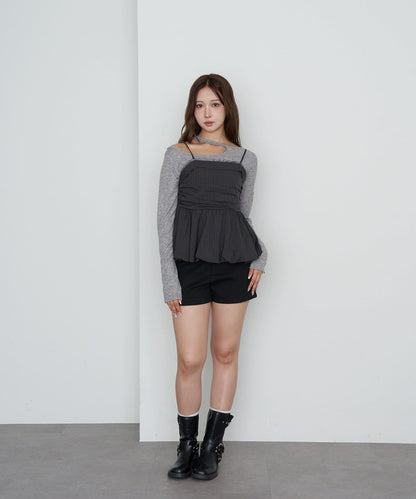 設計感透視長袖T恤