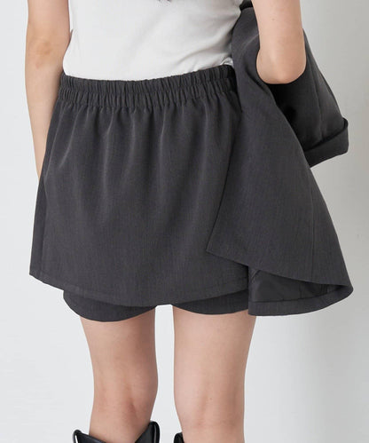 【RAY CASSIN】開衩疊穿半身裙褲