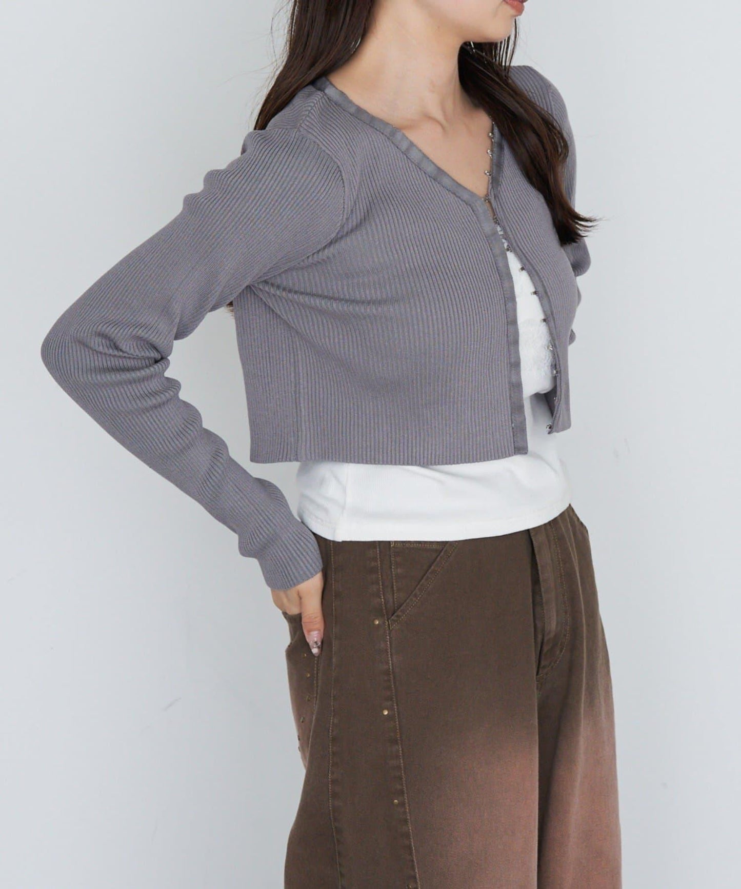 【Ray Cassin】簡約紐釦針織開衫