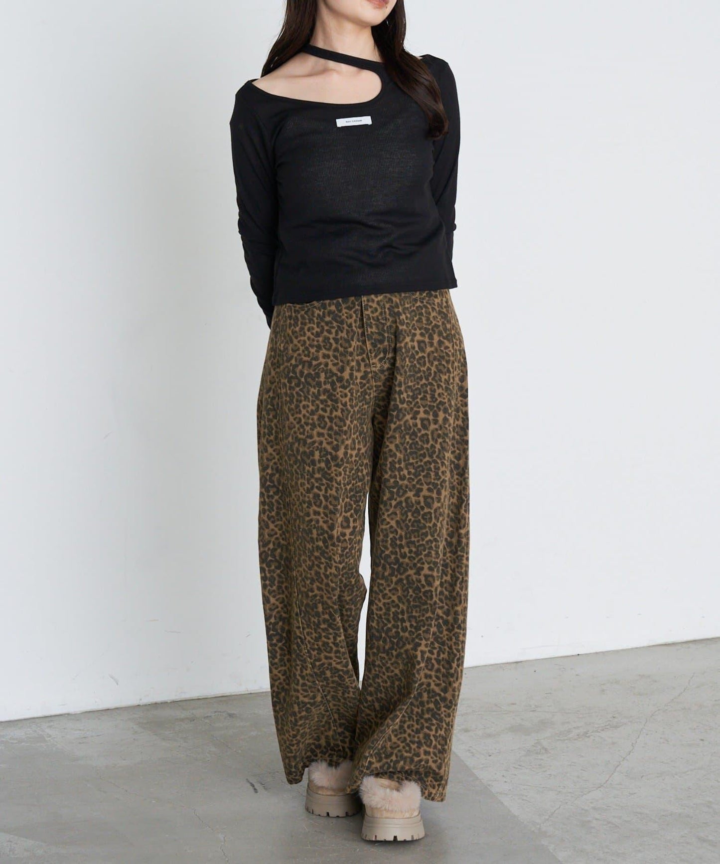 設計感透視長袖T恤