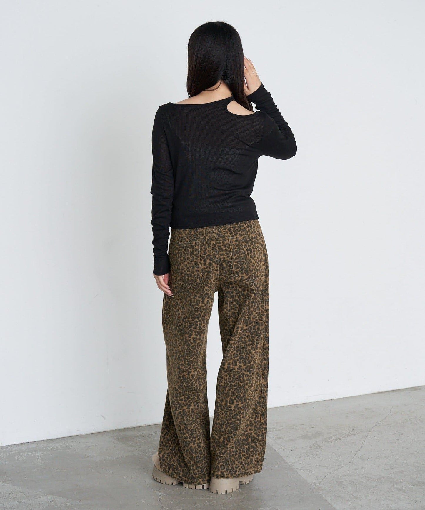 設計感透視長袖T恤