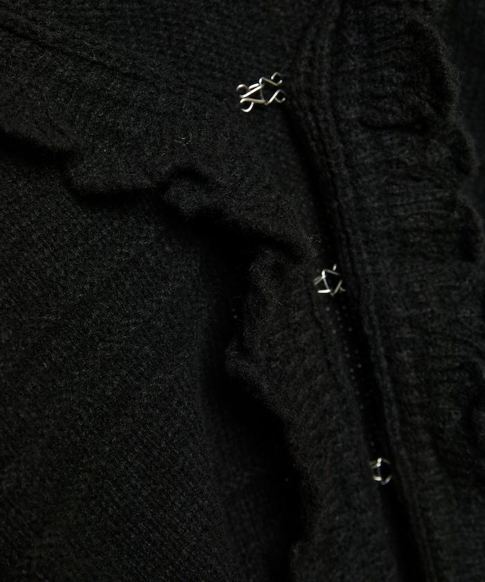 荷葉邊釦子開衫