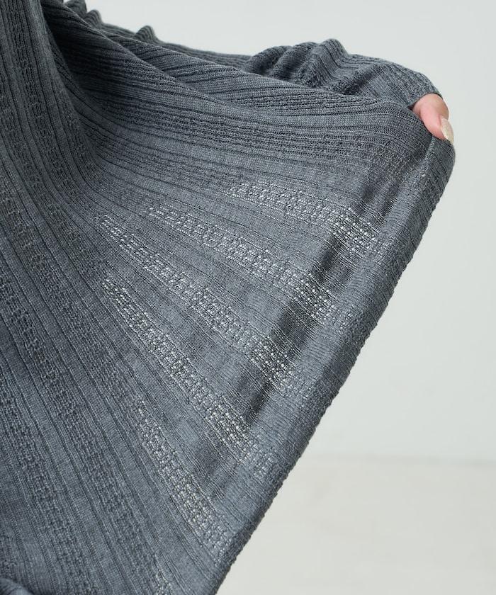 羅紋針織亨利領毛衣